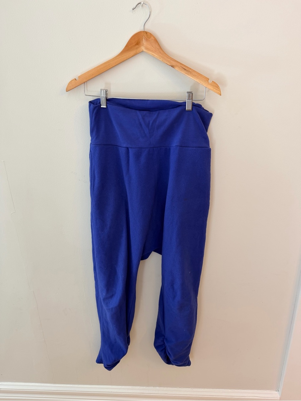 Free people movement Cobalt Blue High-Waist fleece pants